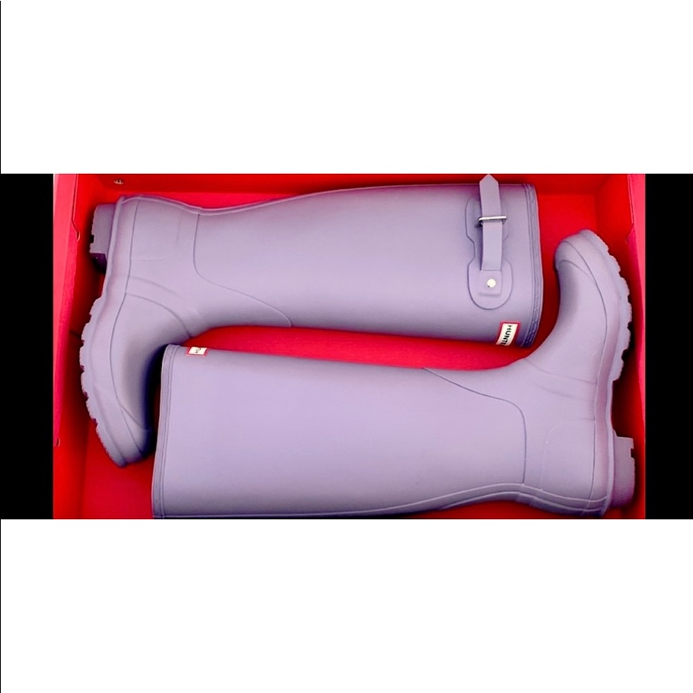 NWT Hunter Original Tall Matte Purple Rain Boot - Picture 2 of 9
